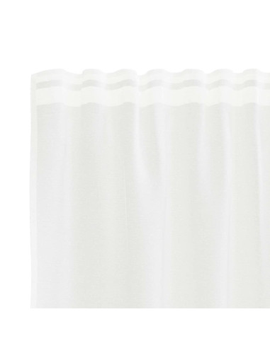 Tenda in Pizzo con tende Bianco 160 x 750 cm Poliestere