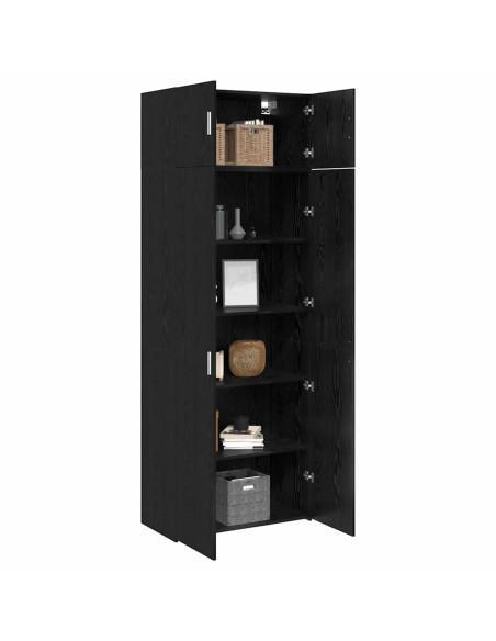 Armadio 3 pcs Rovere Nero