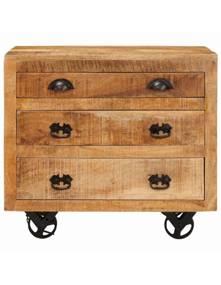 Mobile laterale Marrone 70 x 38 x 63 cm legno massello di mango