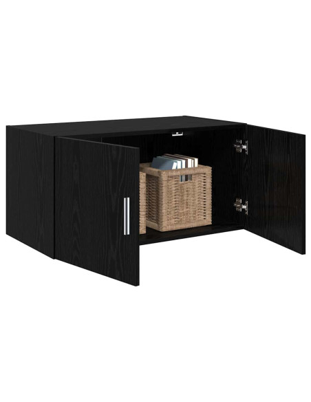 Armadietto a muro Rovere nero 80 x 42.5 x 40 cm