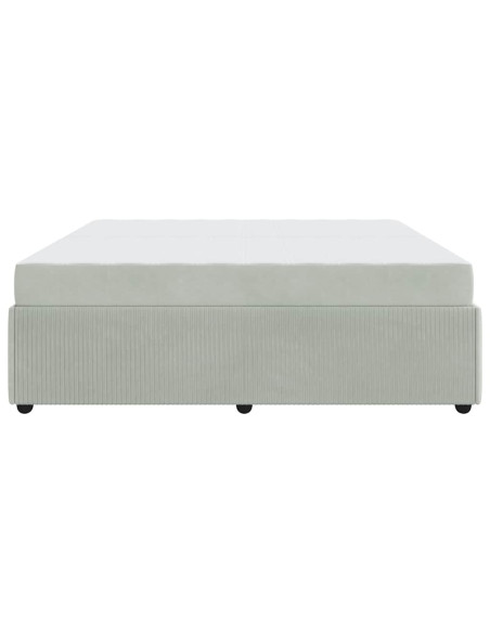 Struttura del letto Grigio chiaro 200 x 200 cm Tessuto