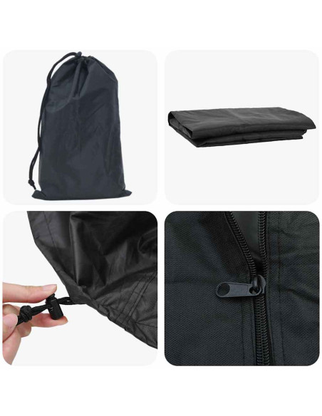 Copertura per portalegna Nero 61 x 122 x 106 cm Tessuto