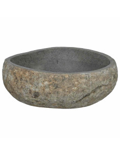 Basin in pietra fluviale Grigio chiaro 45 x 35 x 15 cm 2