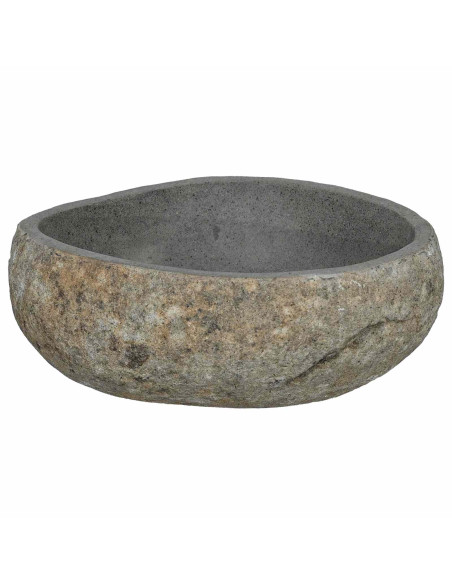Basin in pietra fluviale Grigio chiaro 45 x 35 x 15 cm
