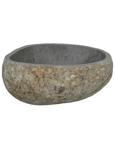 Basin in pietra fluviale Grigio chiaro 45 x 35 x 15 cm