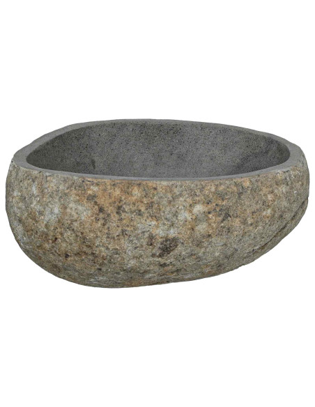 Basin in pietra fluviale Grigio chiaro 45 x 35 x 15 cm