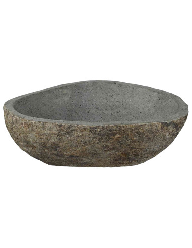 Basin in pietra fluviale Grigio chiaro 52 x 40 x 15 cm