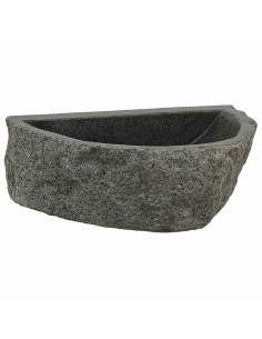 Lavabo a parete Grigio 37 x 30 x 12 cm Pietra fiume 2