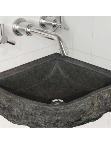 Lavabo Grigio (30-37) x (30-37) x 12 cm Pietra di Fiume