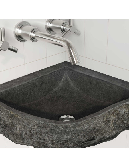 Lavabo Grigio (30-37) x (30-37) x 12 cm Pietra di Fiume