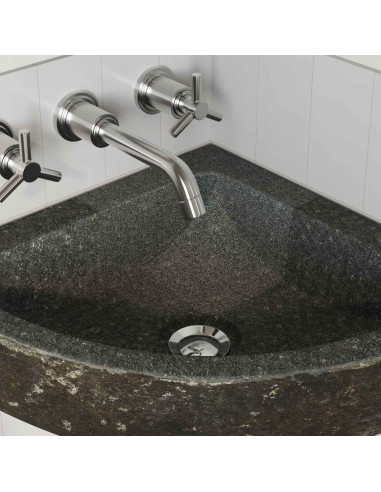 Lavabo Grigio (38-45) x (38-45) x 12 cm Pietra di Fiume