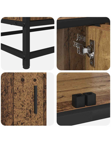 Unità TV 2 pcs Legno vecchio 210 x 35 x 41 cm Legno multistrato