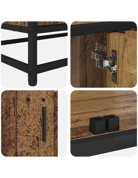 Unità TV 2 pcs Legno vecchio 210 x 35 x 41 cm Legno multistrato