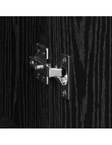 Armadio 3 pcs Rovere Nero 60 x 35 x 70 cm