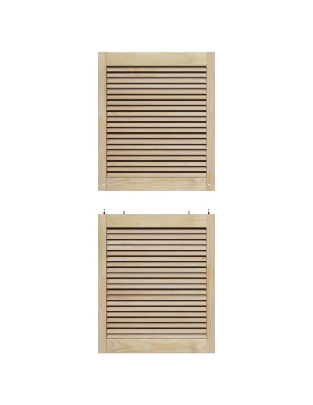 Porta per Armadio 2 pcs Naturale 140,5 x 2,1 x 59,5 cm