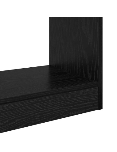 Armadio per Libri Rovere Nero 60 x 30 x 72 cm Legno multistrato