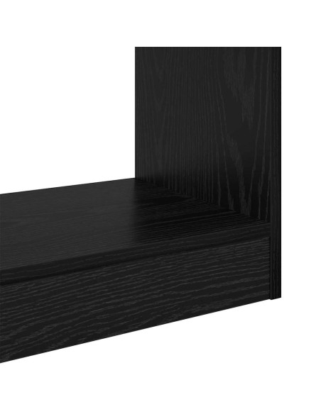 Armadio per Libri Rovere Nero 60 x 30 x 72 cm Legno multistrato