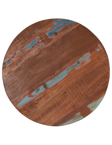 Tavolo da Bar in Legno Massello di Recupero 60x(76-110) cm
