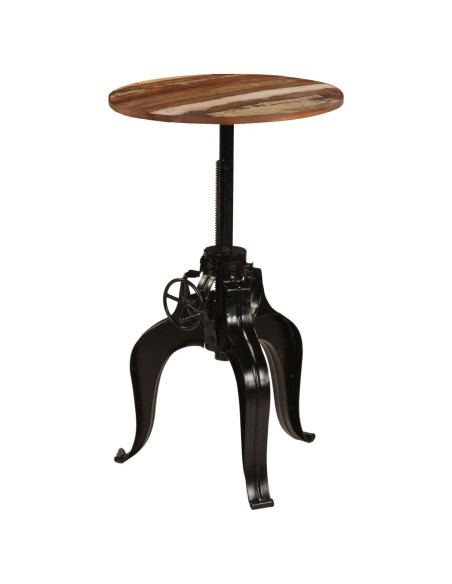 Tavolo da Bar in Legno Massello di Recupero 60x(76-110) cm