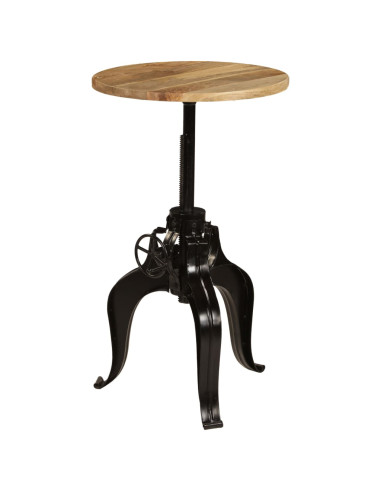 Tavolo da Bar in Legno Massello di Mango 60x(76-110) cm