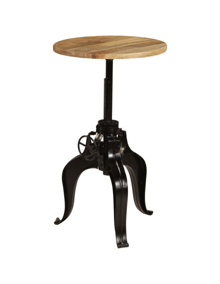 Tavolo da Bar in Legno Massello di Mango 60x(76-110) cm