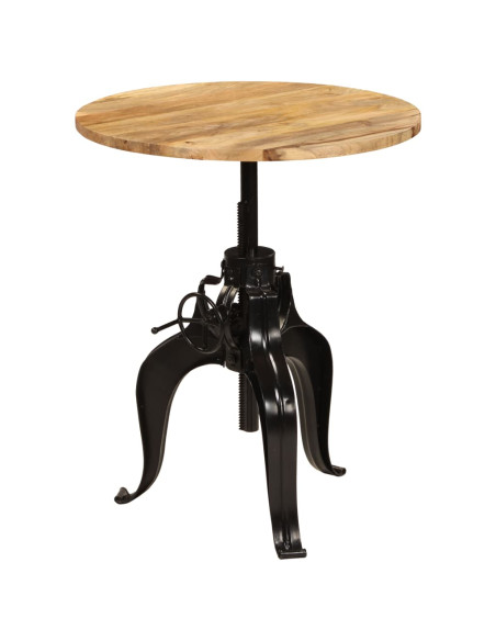 Tavolo da Bar in Legno Massello di Mango 75x(76-110) cm