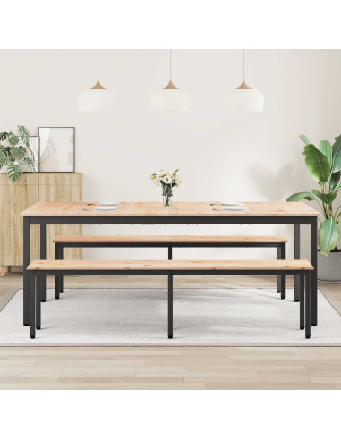 Tavolo da pranzo Naturale 200 x 100 x 75 cm Pino massello