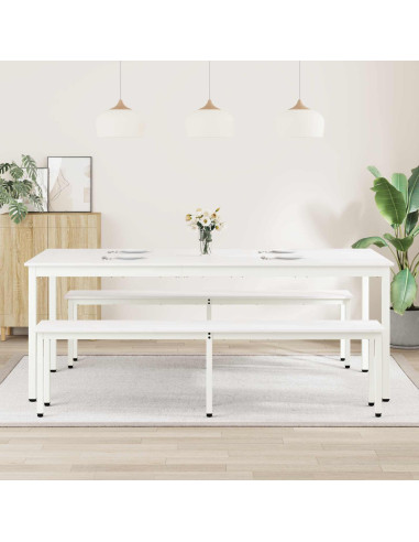 Tavolo da pranzo Bianco 200 x 100 x 75 cm Pino massello