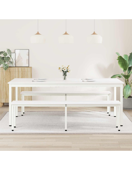 Tavolo da pranzo Bianco 200 x 100 x 75 cm Pino massello