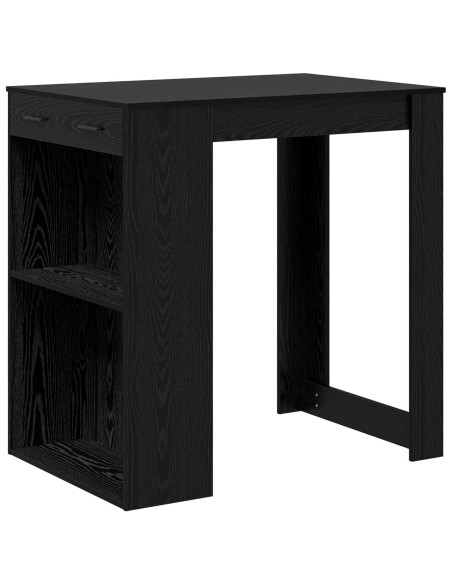 Tavolo da bar Rovere Nero 102 x 70 x 103,5 cm Legno multistrato