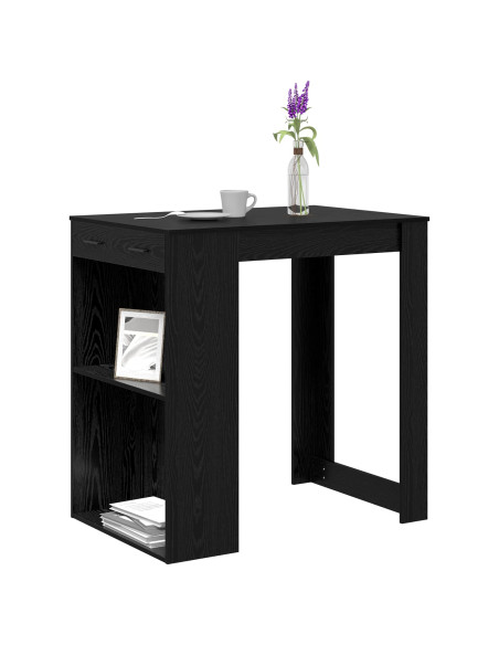 Tavolo da bar Rovere Nero 102 x 70 x 103,5 cm Legno multistrato