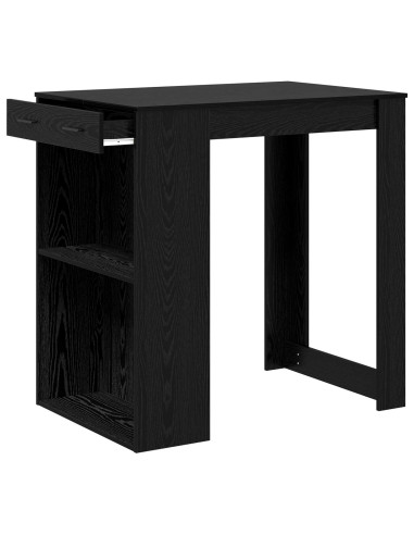 Tavolo da bar Rovere Nero 102 x 70 x 103,5 cm Legno multistrato