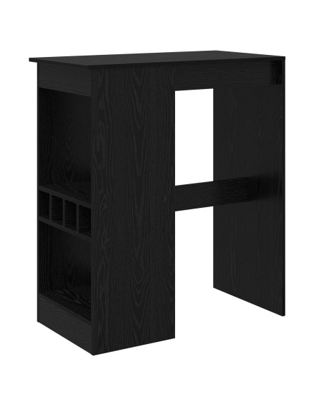 Tavolo da bar con lo scaffale Rovere Nero 90 x 47.5 x 103.5 cm