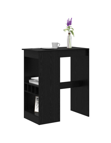 Tavolo da bar con lo scaffale Rovere Nero 90 x 47.5 x 103.5 cm