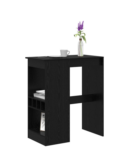 Tavolo da bar con lo scaffale Rovere Nero 90 x 47.5 x 103.5 cm