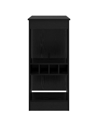 Tavolo da bar con lo scaffale Rovere Nero 90 x 47.5 x 103.5 cm