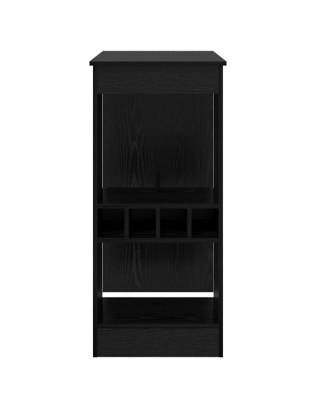 Tavolo da bar con lo scaffale Rovere Nero 90 x 47.5 x 103.5 cm