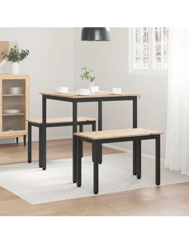 Tavolo da pranzo Naturale 70 x 70 x 75 cm Pino massello