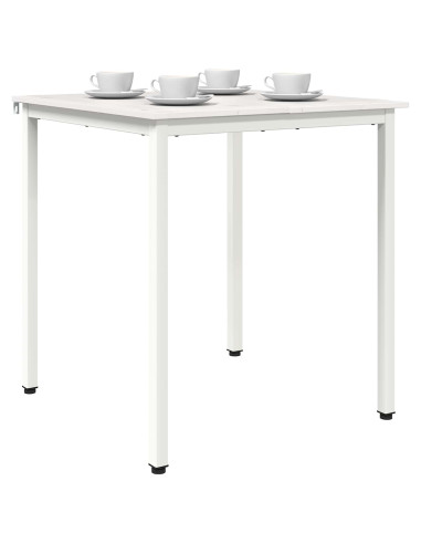 Tavolo da pranzo Bianco 70 x 70 x 75 cm Pino massello