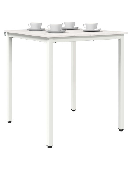 Tavolo da pranzo Bianco 70 x 70 x 75 cm Pino massello