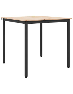 Tavolo da pranzo Naturale 80 x 80 x 75 cm Pino massello 2