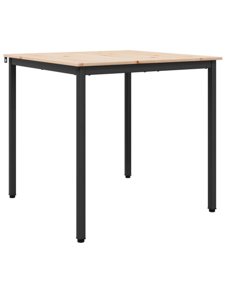 Tavolo da pranzo Naturale 80 x 80 x 75 cm Pino massello