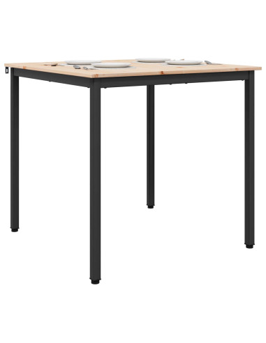 Tavolo da pranzo Naturale 80 x 80 x 75 cm Pino massello