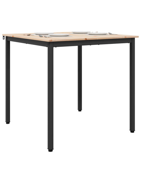 Tavolo da pranzo Naturale 80 x 80 x 75 cm Pino massello