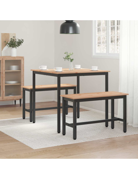 Tavolo da pranzo Naturale 80 x 80 x 75 cm Pino massello