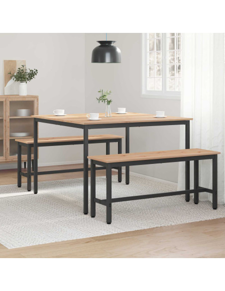 Tavolo da pranzo Naturale 110 x 110 x 75 cm Pino massello