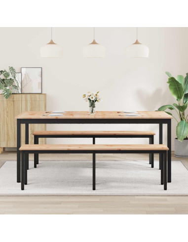 Tavolo da pranzo Naturale 180 x 90 x 75 cm Pino massello