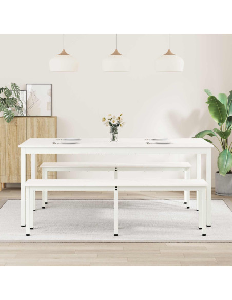 Tavolo da pranzo Bianco 180 x 90 x 75 cm Pino massello