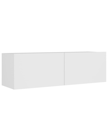 Set Mobili Porta TV 8pz Bianco in Legno Multistrato