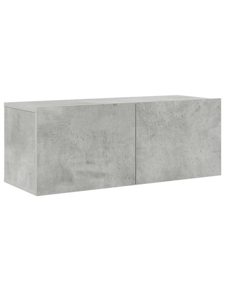 Set di Mobili Porta TV 7 pz Grigio Cemento in Legno Multistrato